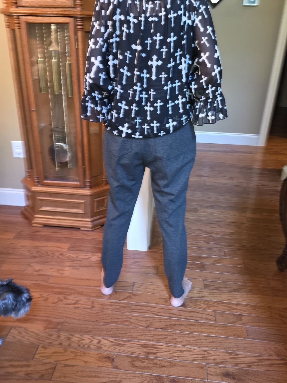 Bandolino Gray Knit Top with Blue Label